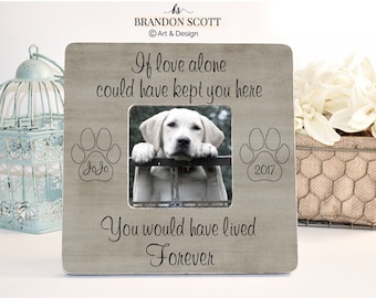 Pet Sympathy Gift, Pet Loss Memorial, Dog Cat Personalized Picture Frame, Dog Loss Memorial Frame, Sympathy Gift