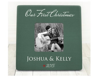 Our First Christmas Personalized frame Personalized Wedding Christmas Wedding Gift Wedding Frame Christmas Gift for Boyfriend Girlfriend