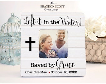 Personalized Baptism Picture Frame: Adult baptism, teen baptism Gift  – Baptism Keepsake Gift – Religious Celebration – baptism Memory Frame