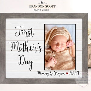 Mothers Day Gift For Mom Best Mom First Mother's Day Gift Mom Frame New Mom Gift I'm As Lucky As Can Be, 1st Mothers Day 2024 Frame Gift