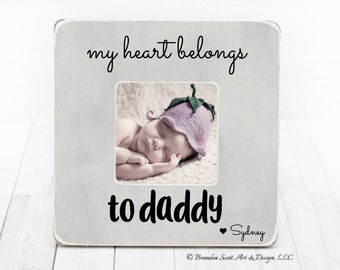 Father's Day from Child Daughter Son, Dad Frame, Gift for Dad Daddy Husband, Personalized Picture Frame, New Dad, First Fathers Day Gift