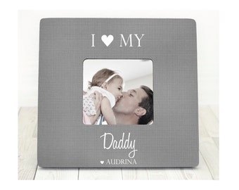 Fathers Day Gift for Father Dad Daddy from Daughter Son Picture Frame "I Love My Daddy" Gift for Husband Dad Birthday from kids