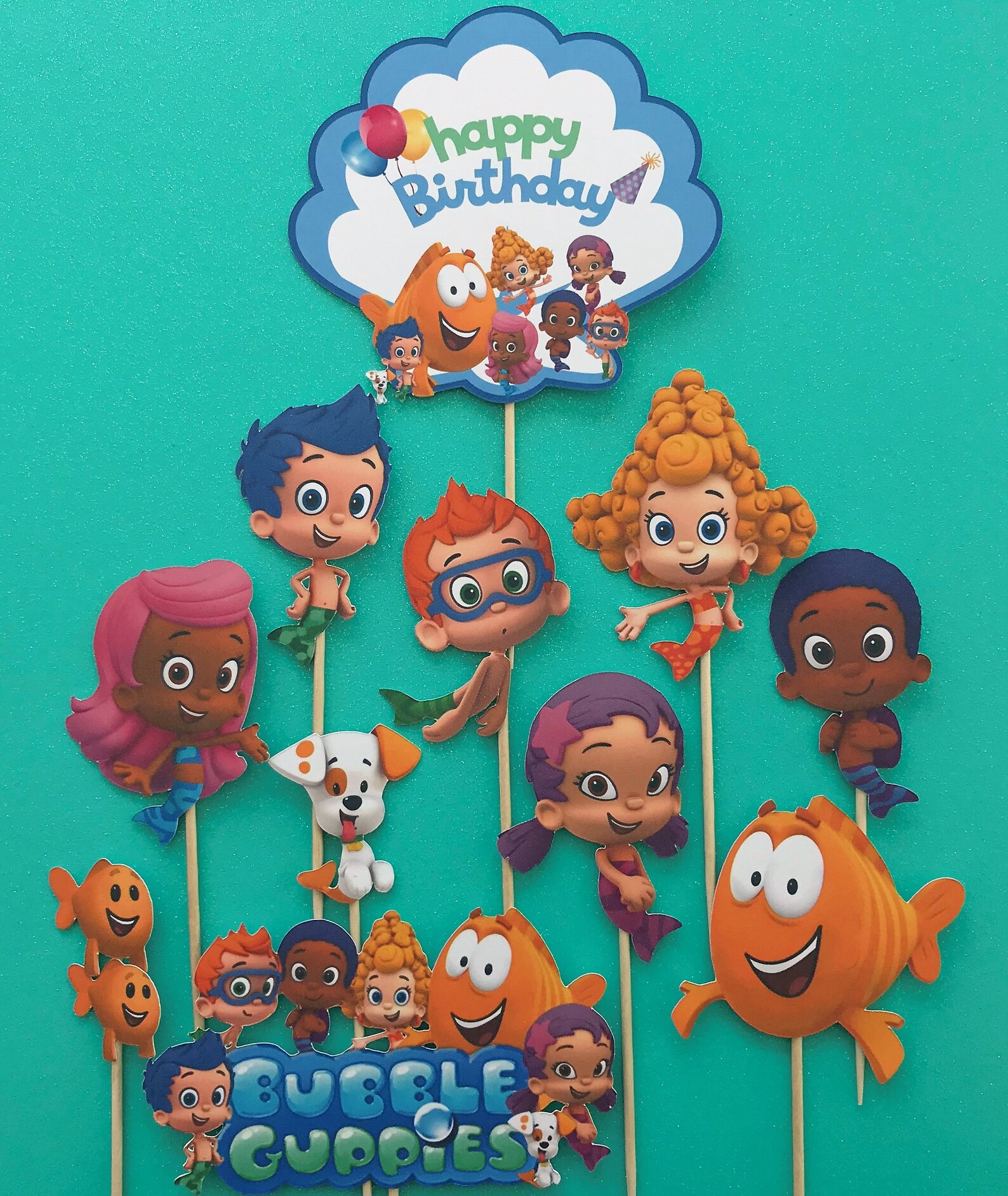 bubble-guppies-cupcake-toppers-bubble-guppies-birthday-etsy