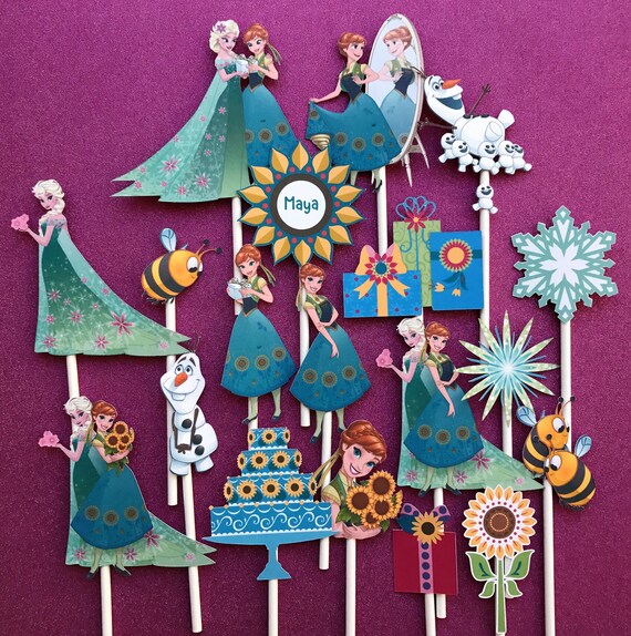 Frozen Cupcake Toppers Disney Frozen Cupcake Toppers Frozen Etsy