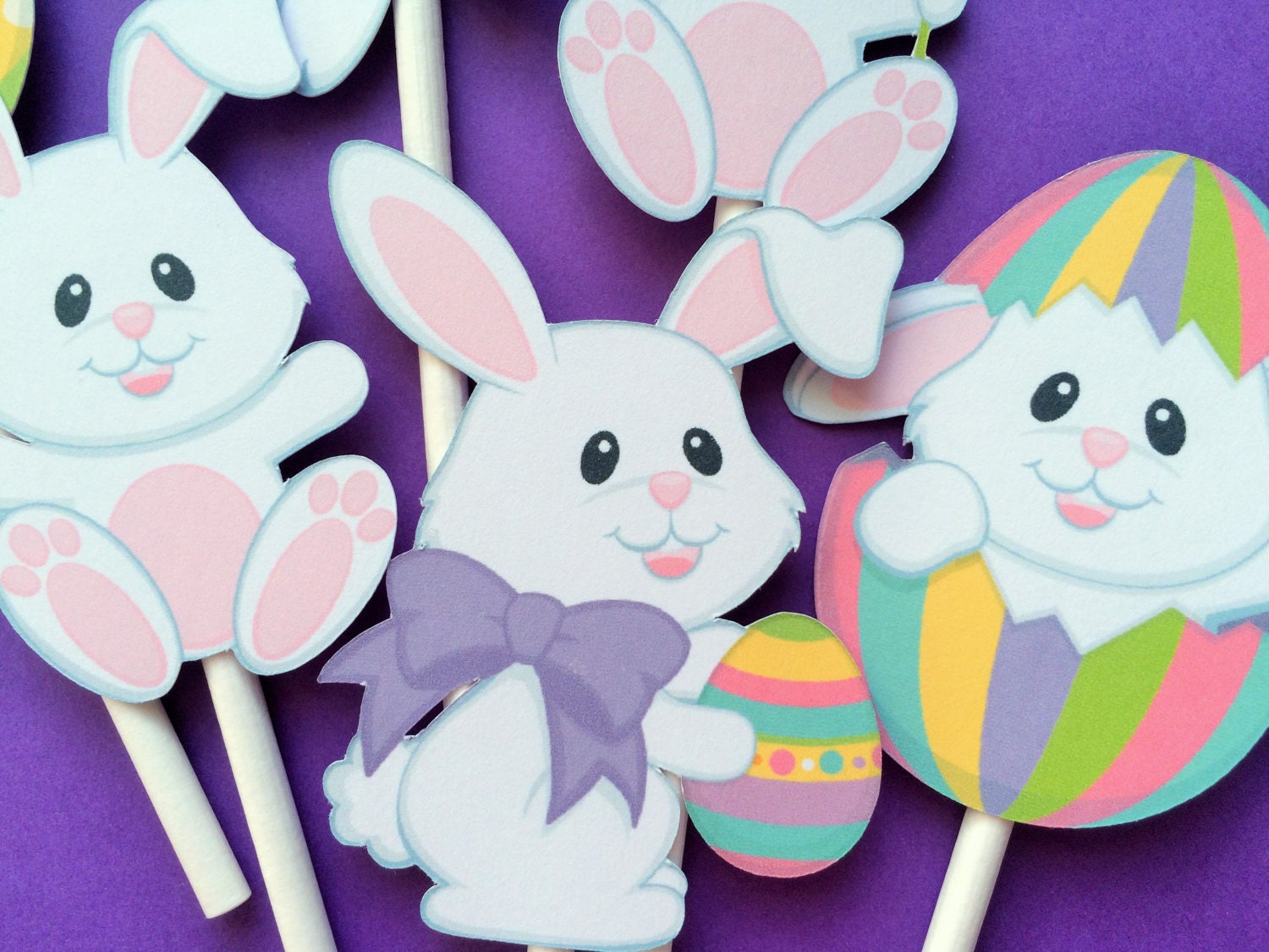 Easter Cupcake Toppers Easter Toppers Easter Egg Cupcake Etsy