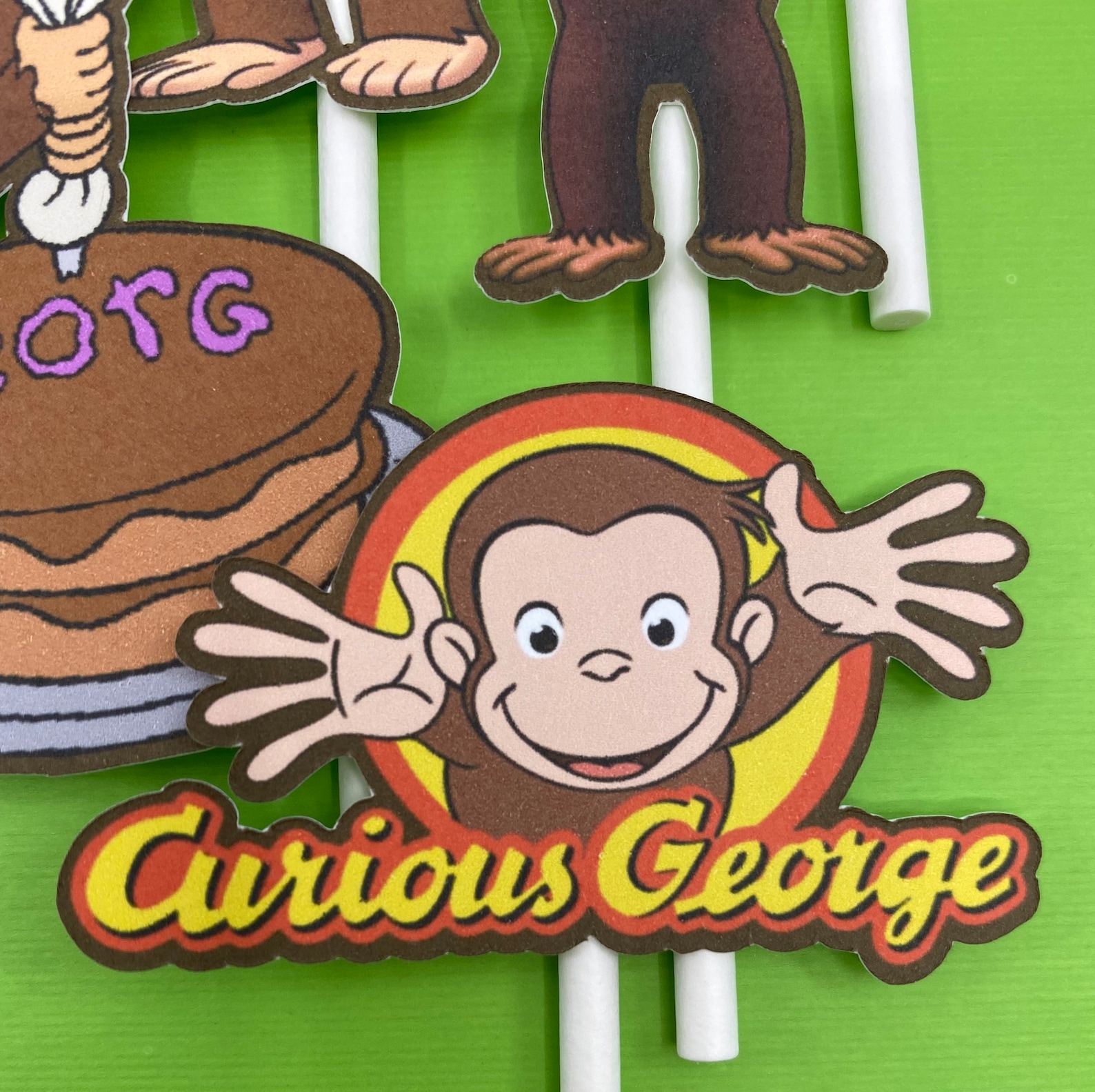 Curious Cupcake Toppers Curious Cake Topper Etsy