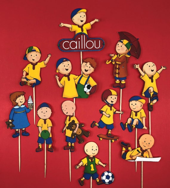 Caillou Cupcake Toppers Caillou Theme Caillou Party Caillou Etsy