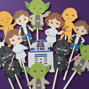 Star Wars cupcake toppers 14 Star Wars inspired cupcake | Etsy