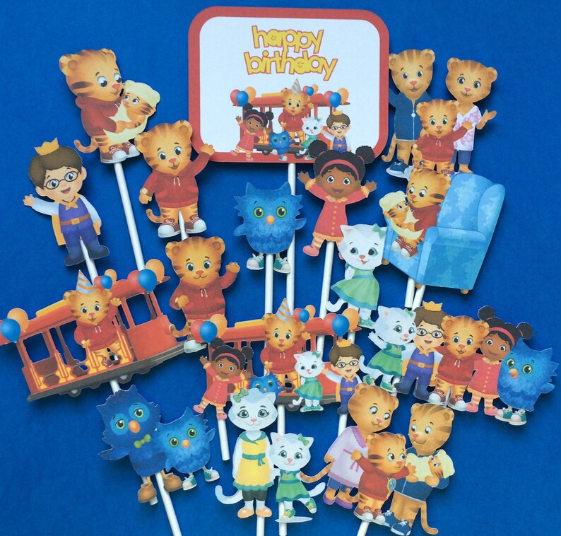 Daniel Tiger cupcake toppers Daniel Tiger cake topper Daniel | Etsy