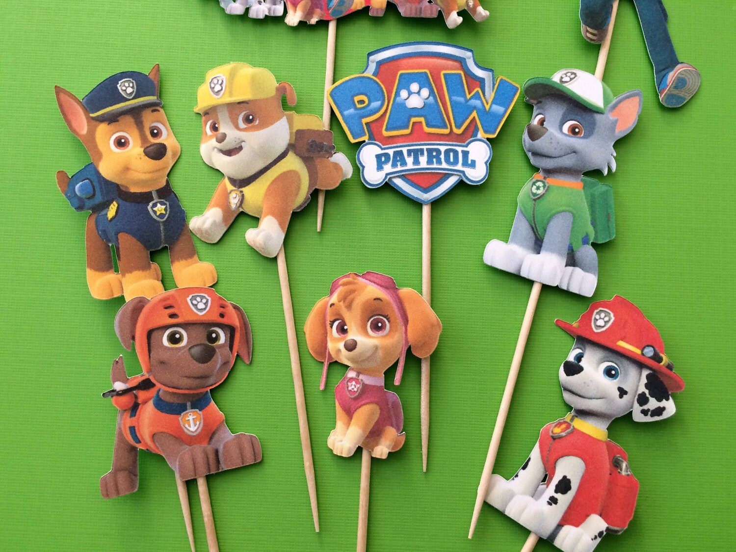 Paw Patrol Cupcake Toppers Paw Patrol Party Paw Patrol Cake Etsy