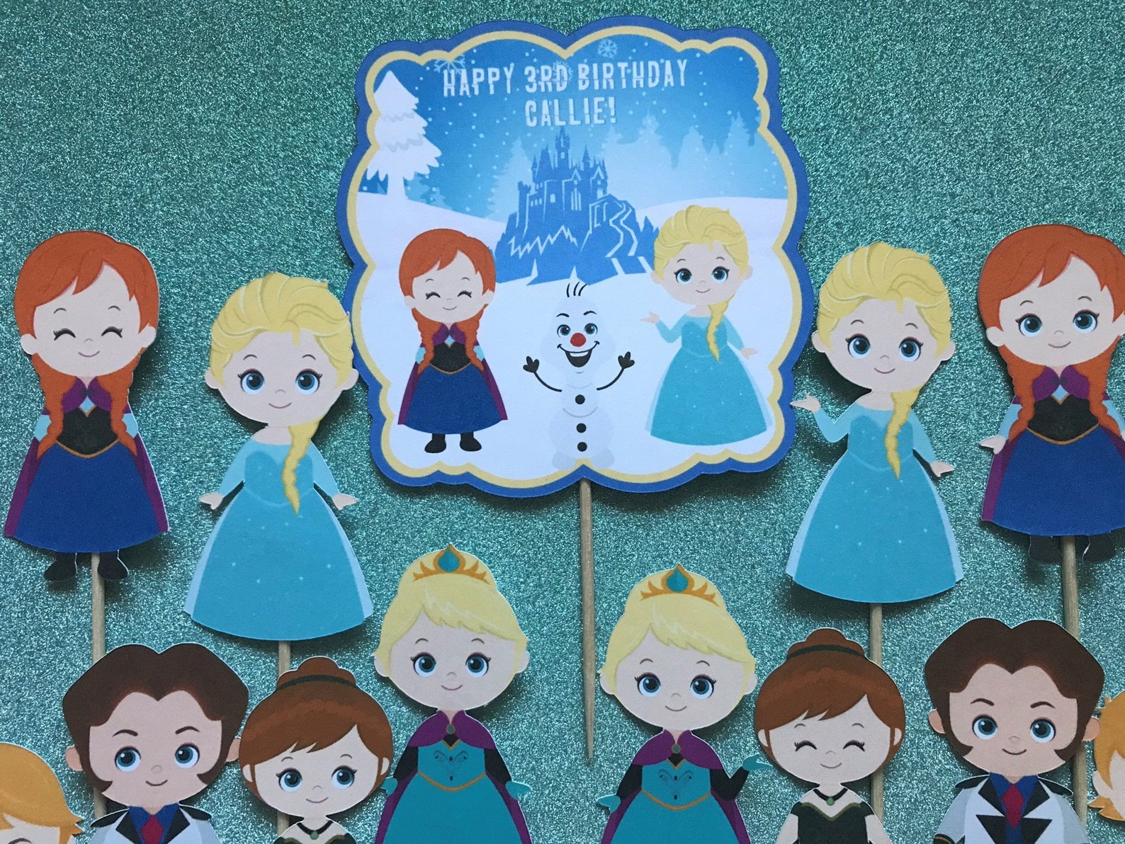 Frozen Cupcake Toppers Frozen Toppers Frozen Party Disney Etsy