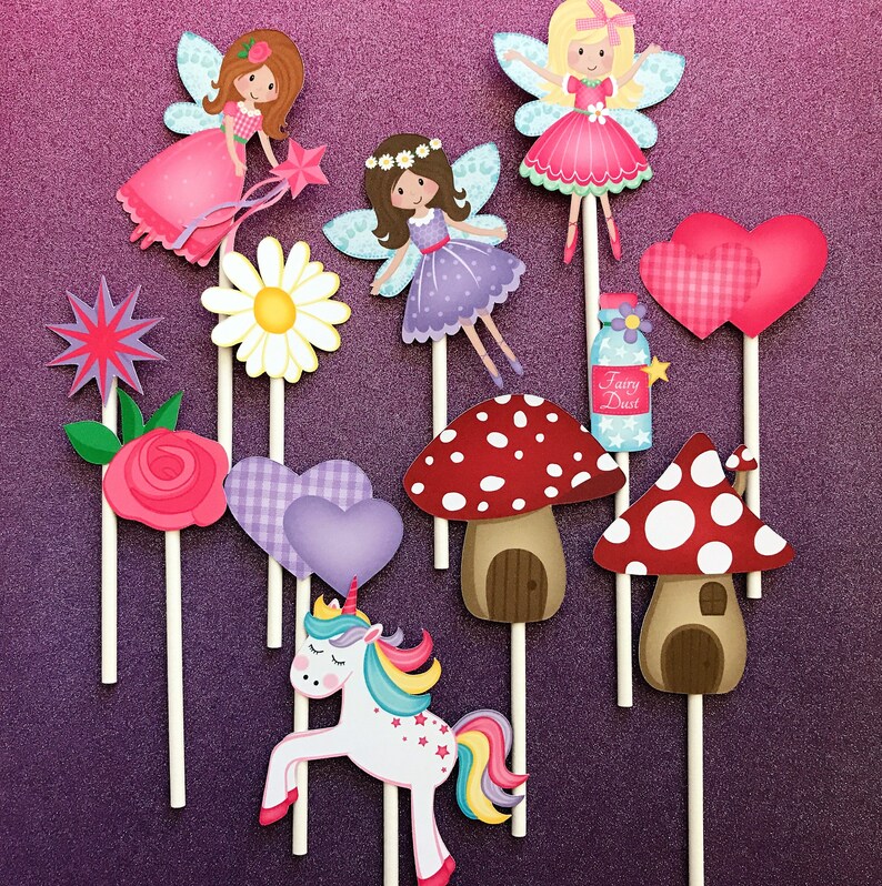 Fairy Cupcake Toppers 12 Fairy Cupcake Toppers Fairy Party - Etsy Denmark