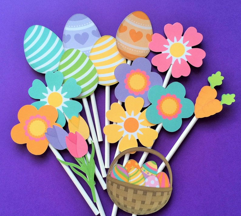 Easter Cupcake Toppers Easter Toppers Easter Egg Cupcake Etsy Australia