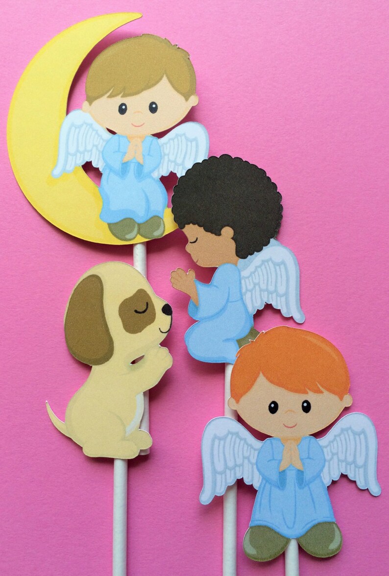 Angel Cupcake Toppers 11 Angel Toppers Angels Angels Etsy