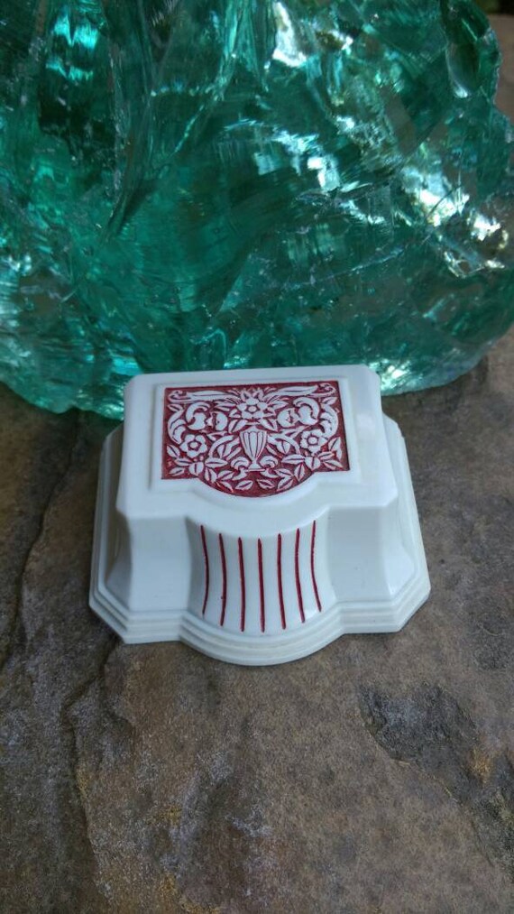 Antique ring box, art deco ring box, antique doubl