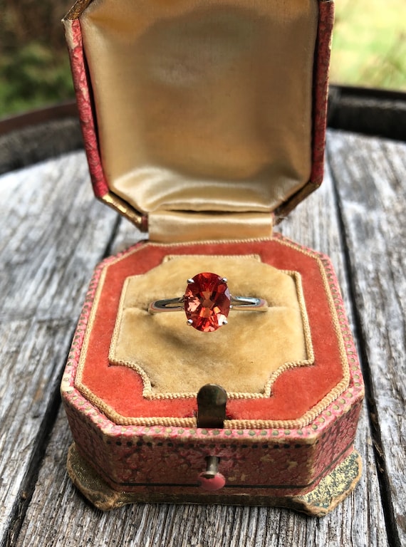 Vintage Red labradorite ring, gemstone ring, alter