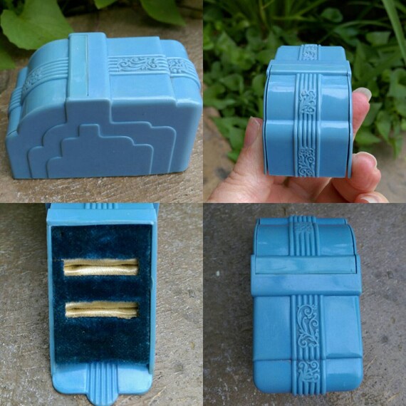 Art deco ring box, antique ring box, vintage ring
