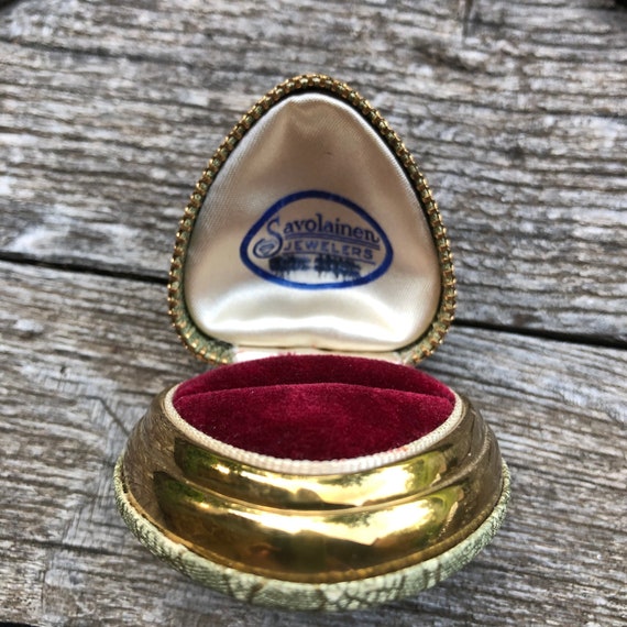 Art Deco Ring Box, Heart ring box,  antique ring … - image 7
