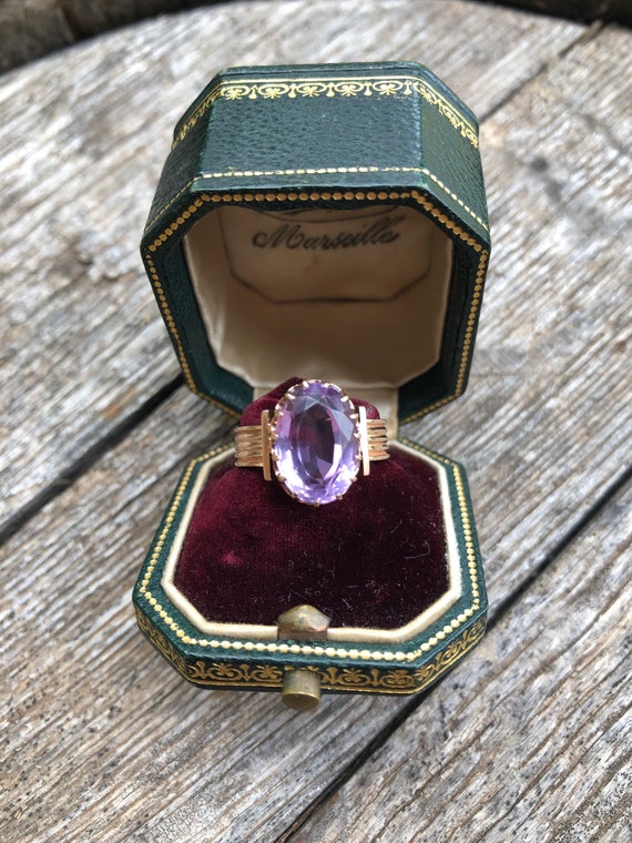 Antique Amethyst ring, Victorian amethyst ring, la