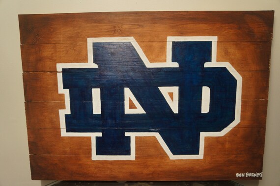 Items similar to Notre Dame Decorative Wood Sign on Etsy