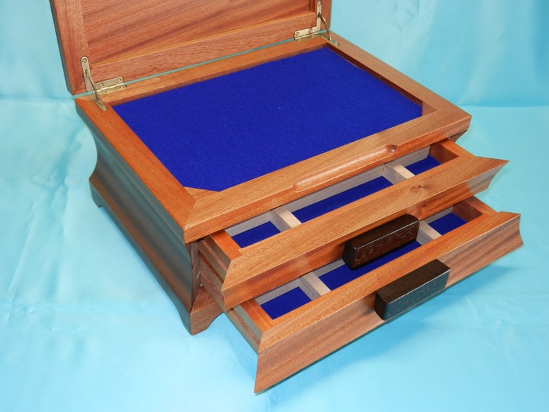 2 Drawer Jewelry Box With Cove Sides Etsy