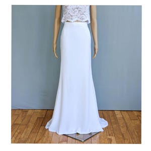 Modern Wedding Skirt with Sweep Train | Custom Made bridal separates