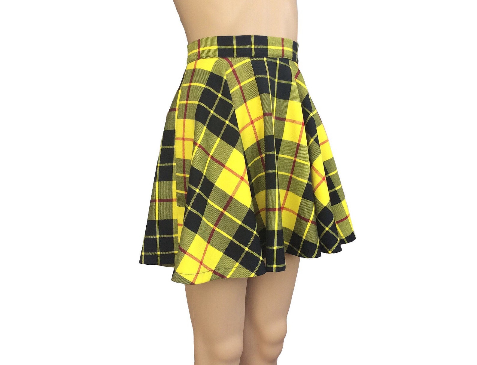 Yellow plaid skirt mini skater skirt tartan plaid macleod Etsy
