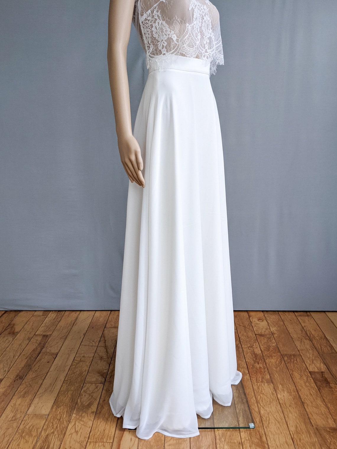 Chiffon Bridal Skirt Classic Boho Wedding Maxi Chiffon - Etsy