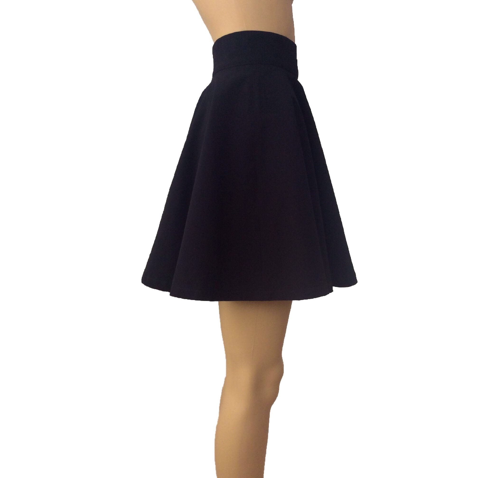 Black Skater Skirt Made to Order Grunge Clothing High - Etsy