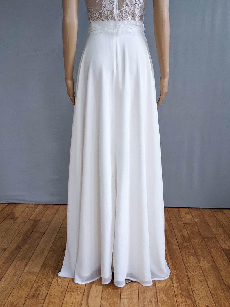 Chiffon bridal skirt, classic boho wedding, maxi chiffon skirt, plus size brides, elegant modern bride, beach wedding skirt image 5