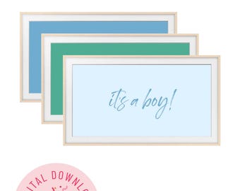 Frame TV Art | It&#39;s A Boy {Baby Shower, Party Signage, Baby Boy, Gender Reveal, Digital Download}