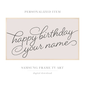 Personalized Happy Birthday Frame TV Art | Birthday Celebration | Happy Birthday TV Display, Birthday Decor, Party Digital Download