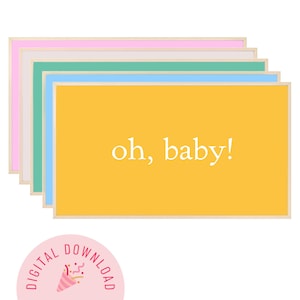 Frame TV Art | Oh Baby {Baby Shower, Party Signage, Baby Girl, Baby Boy, Gender Neutral}