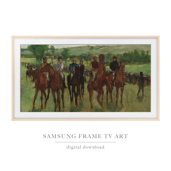 Frame TV Art | Horses, The Riders, Vintage TV Art, Moody Painting, Fine Art for TV, Digital Download