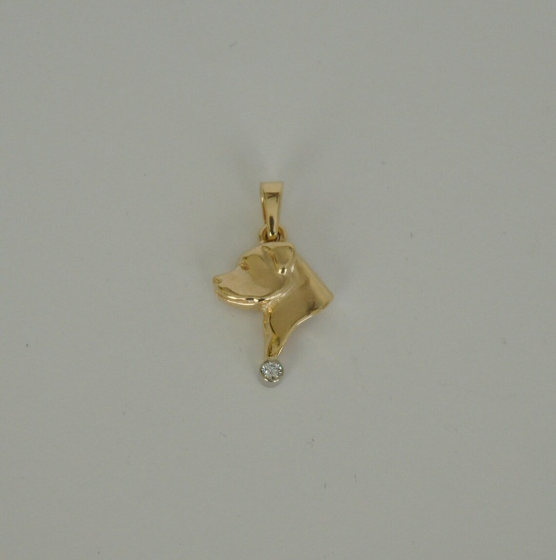 Diamond Head Rottweilers 14K Gold Rottweiler Head Pendant With Diamond Accent - Etsy