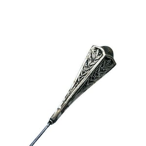 Alfiler de sombrero de plata esterlina antigua, alfiler de barra de plata esterlina, alfiler de sombrero Art Nouveau, alfiler de barra Art Nouveau, Art Nouveau de plata esterlina, alfiler de plata esterlina