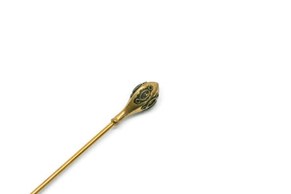 Victorian Moorish Textured Hat Pin, 1900s Hat Pin… - image 4