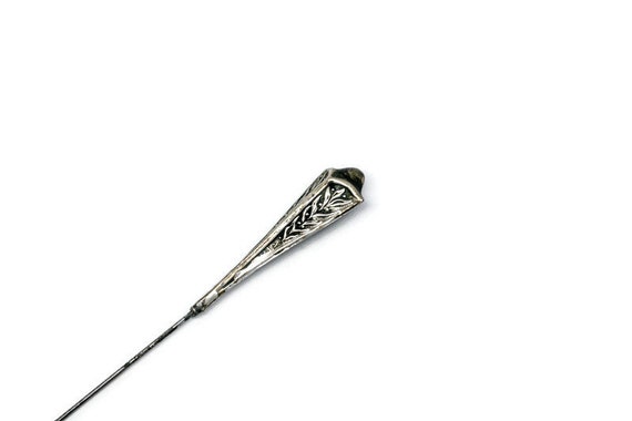 Antique Sterling Silver Hat Pin, Sterling Stick P… - image 9