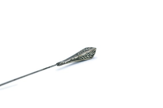 Antique Sterling Silver Hat Pin, Sterling Stick P… - image 7