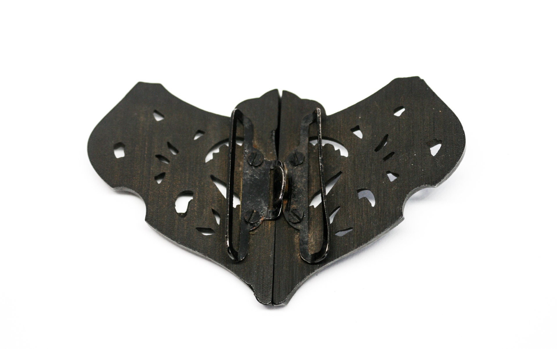 Extremely rare antique Gutta Percha belt buckle. SOLD, thank you. Rare Victorian man in the moon and shooting  main image 4