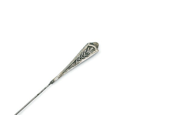 Antique Sterling Silver Hat Pin, Sterling Stick P… - image 5