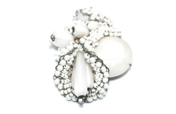 Signed Large Miriam Haskell Moonstone Structural … - image 1