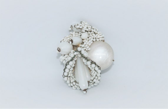 Signed Large Miriam Haskell Moonstone Structural … - image 7