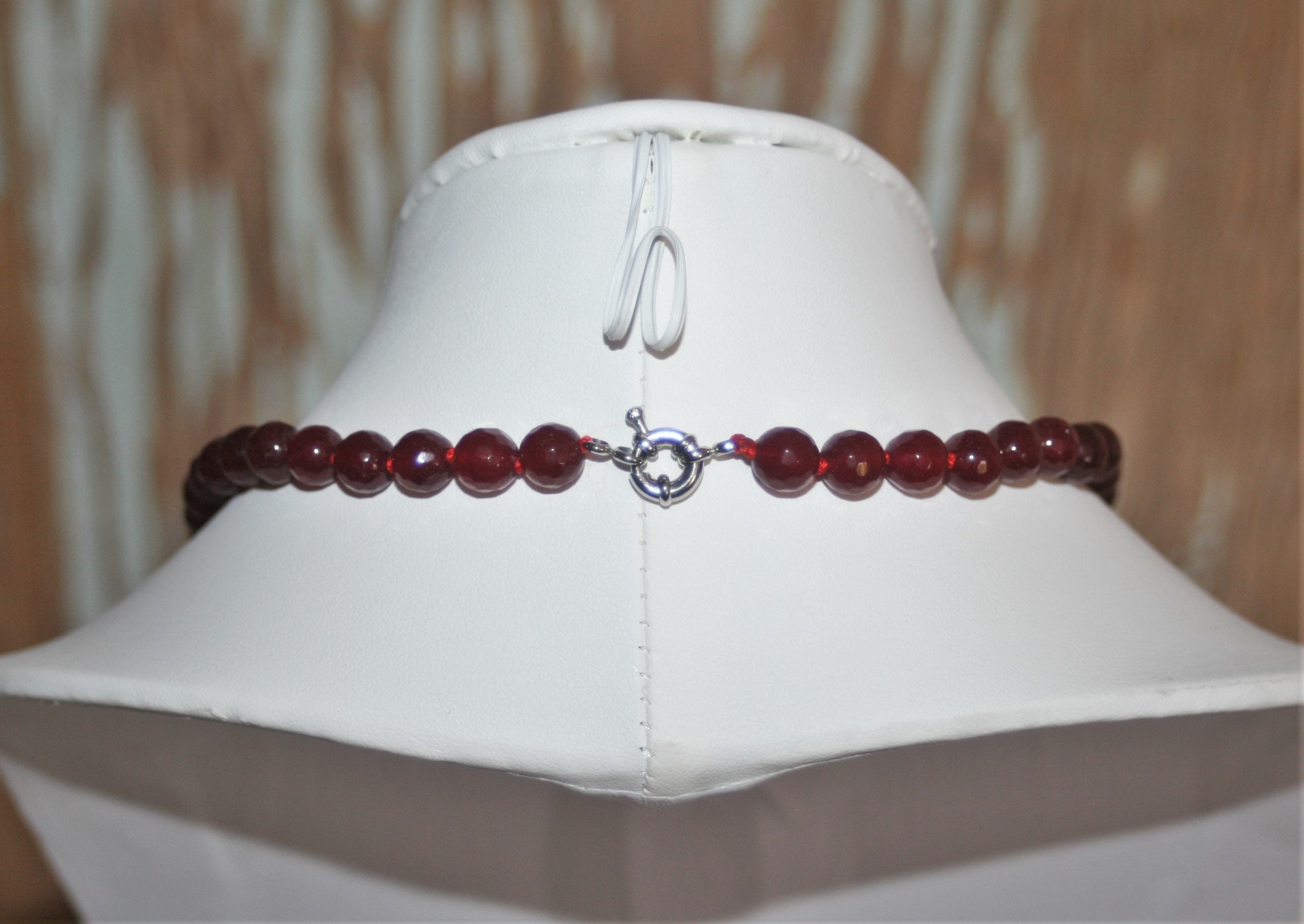 36 Perline Sfaccettate In Giada Rossa Da 10 Mm, Perline Distanziali - Foto 6