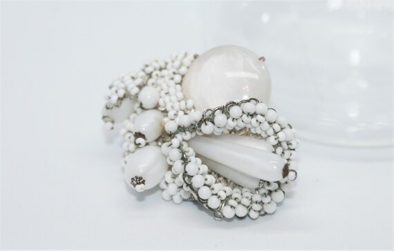 Signed Large Miriam Haskell Moonstone Structural … - image 8