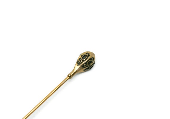 Victorian Moorish Textured Hat Pin, 1900s Hat Pin… - image 8