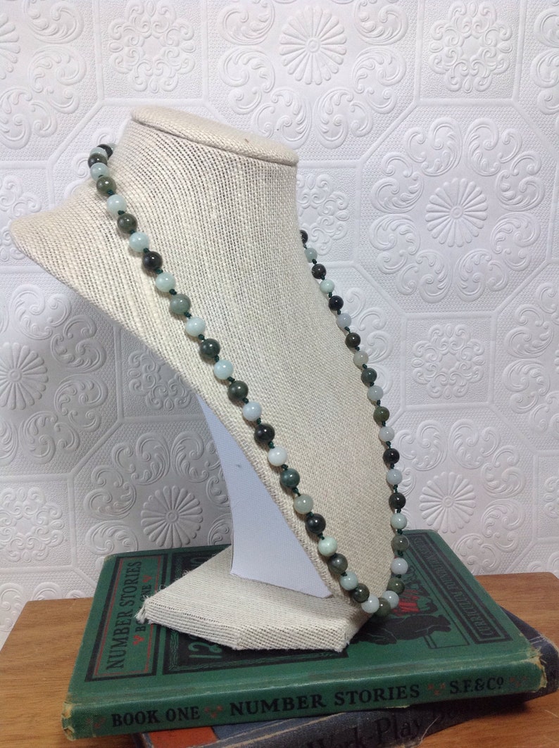 Vintage Jade Hand Knotted Necklace