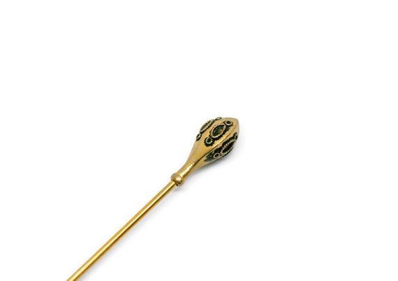 Victorian Moorish Textured Hat Pin, 1900s Hat Pin… - image 5