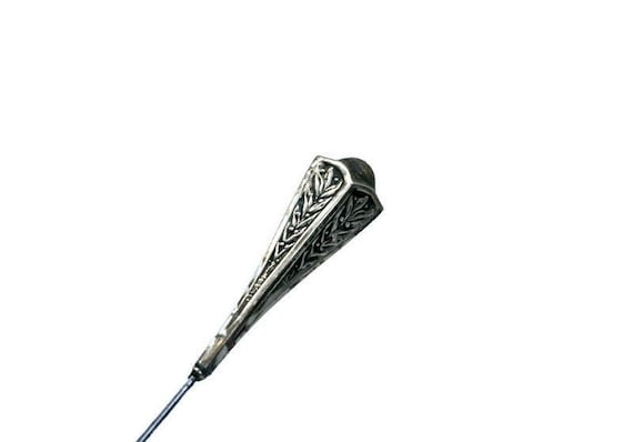 Antique Sterling Silver Hat Pin, Sterling Stick P… - image 1