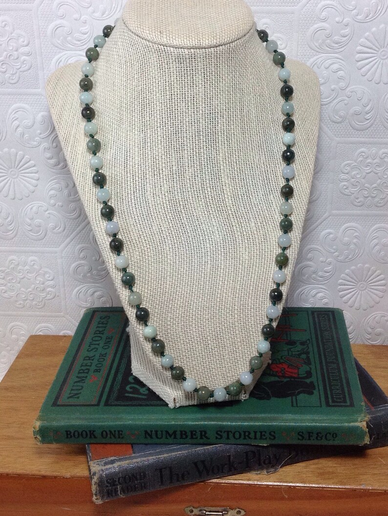 Vintage Jade Hand Knotted Necklace